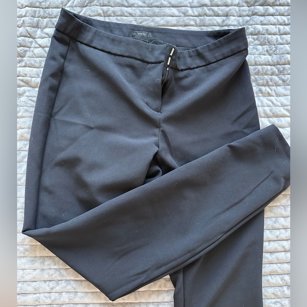 Slim leg black slacks